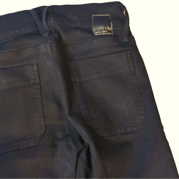 Goldsign Black High Rise Jeans with Smooth Finish - Picture 6 of 15